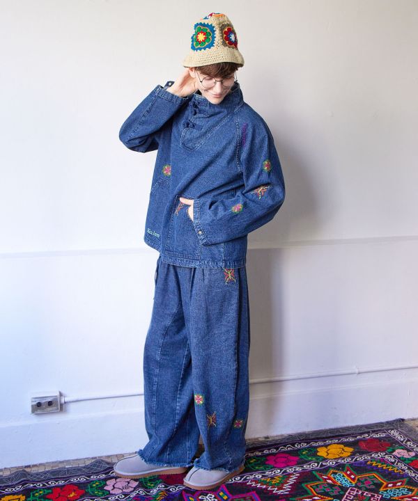 Vintage Wash Denim Pullover