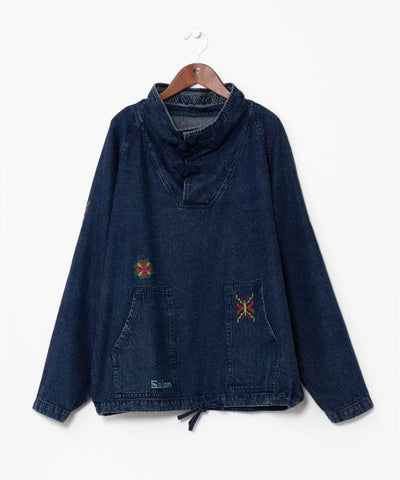 Vintage Wash Denim Pullover