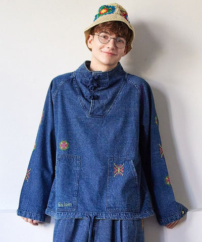 Vintage Wash Denim Pullover