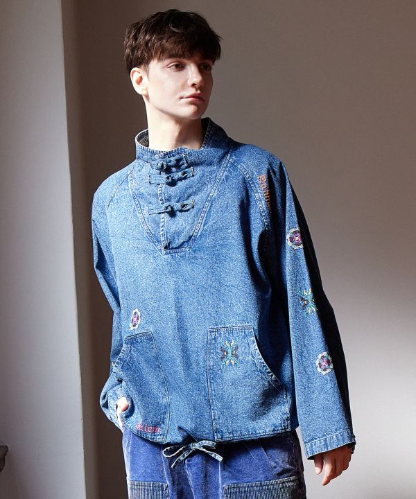 Vintage Wash Denim Pullover