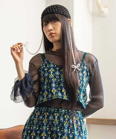 Bold Embroidered Camisole Top