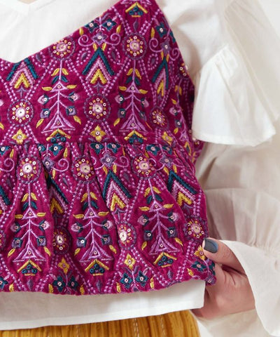 Bold Embroidered Camisole Top