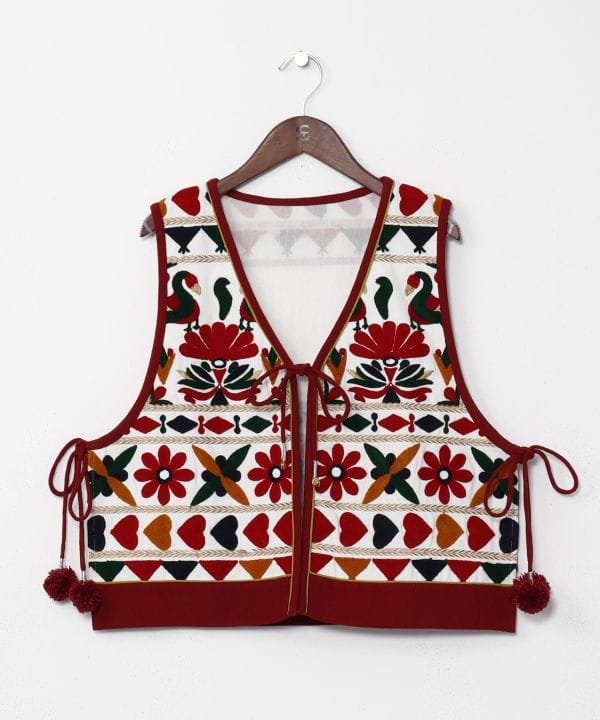 Embroidered Layering Vest