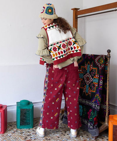 Embroidered Layering Vest