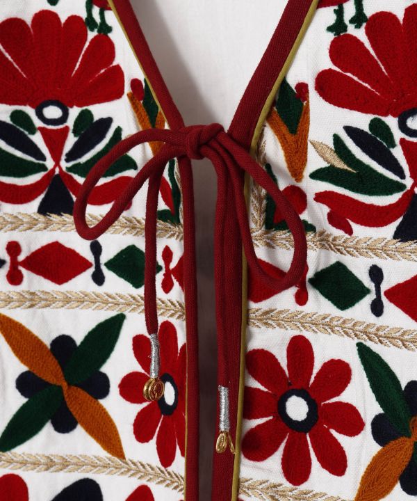 Embroidered Layering Vest