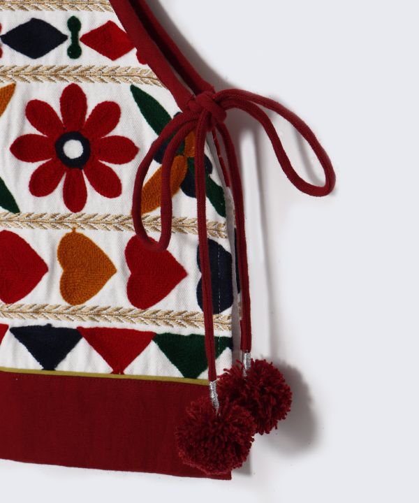 Embroidered Layering Vest