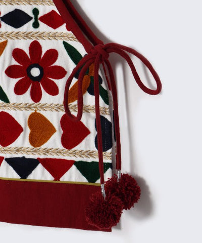 Embroidered Layering Vest