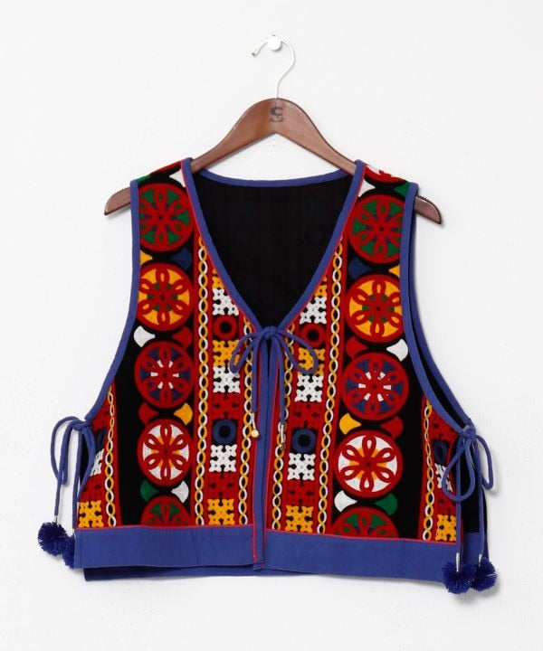 Embroidered Layering Vest