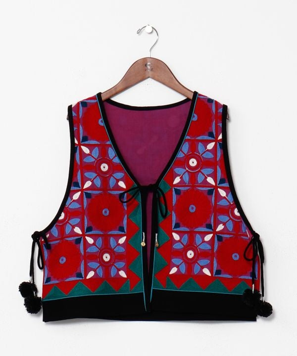 Embroidered Layering Vest