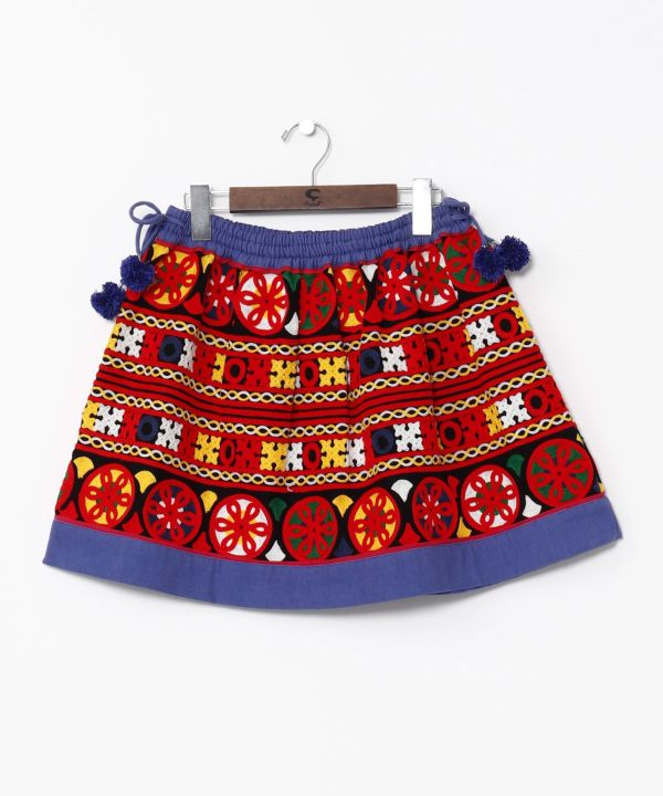 Embroidered Mini Skirt