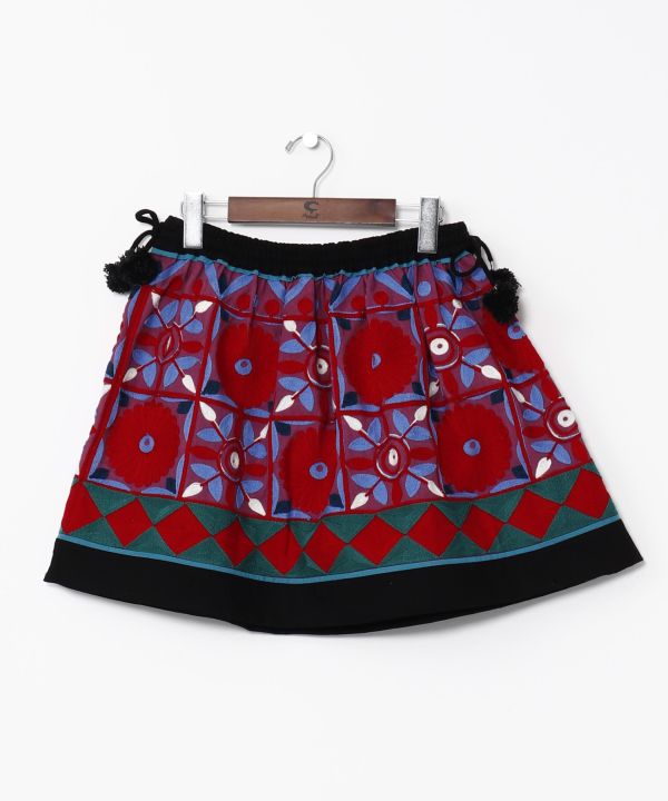 Embroidered Mini Skirt