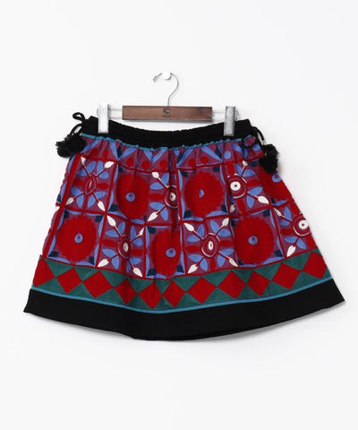 Embroidered Mini Skirt