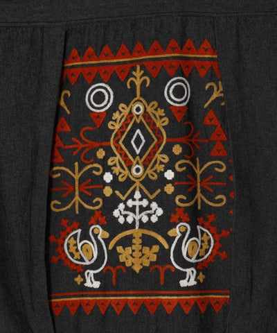 Bold Embroidered Denim Shirt for Men