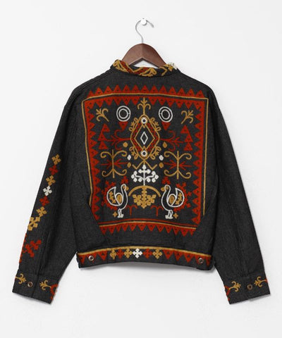 Bold Embroidered Denim Shirt