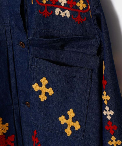 Bold Embroidered Denim Shirt