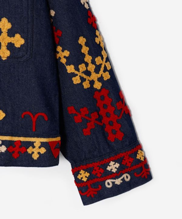 Bold Embroidered Denim Shirt