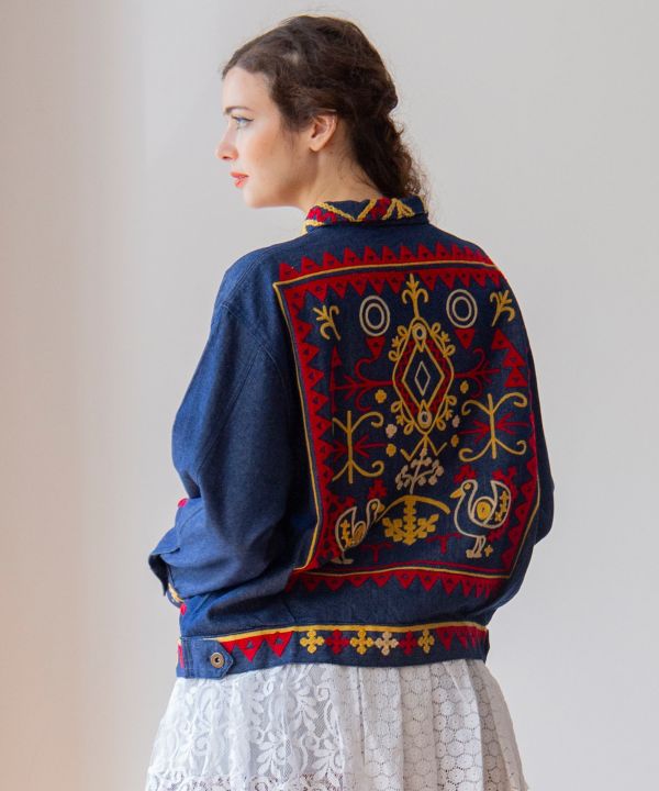 Bold Embroidered Denim Shirt