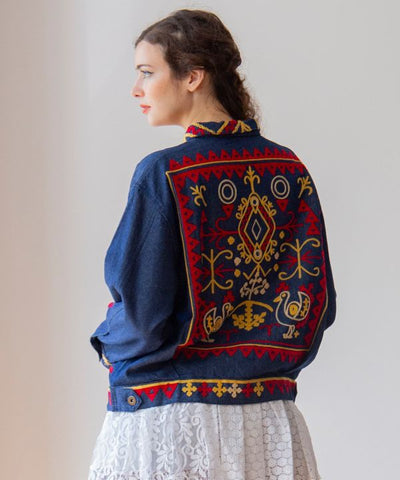 Bold Embroidered Denim Shirt