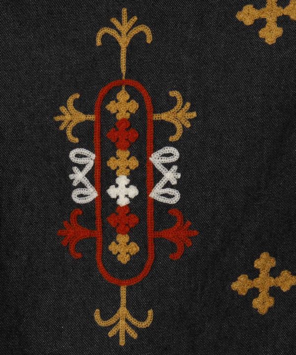 Bold Embroidered Denim Balloon Pants for Men