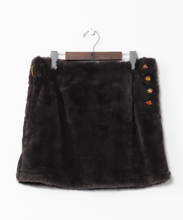 Faux Fur Mini Skirt