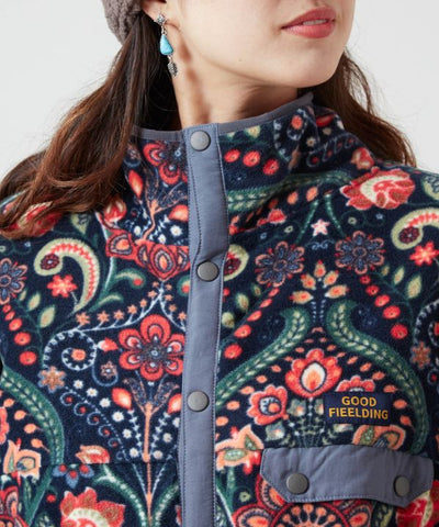 Amina x grn Ethnic Pattern Fleece Jacket