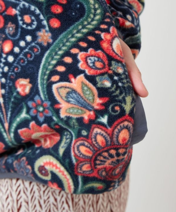 Amina x grn Ethnic Pattern Fleece Jacket