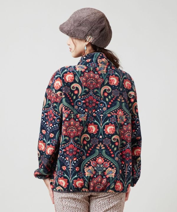 Amina x grn Ethnic Pattern Fleece Jacket