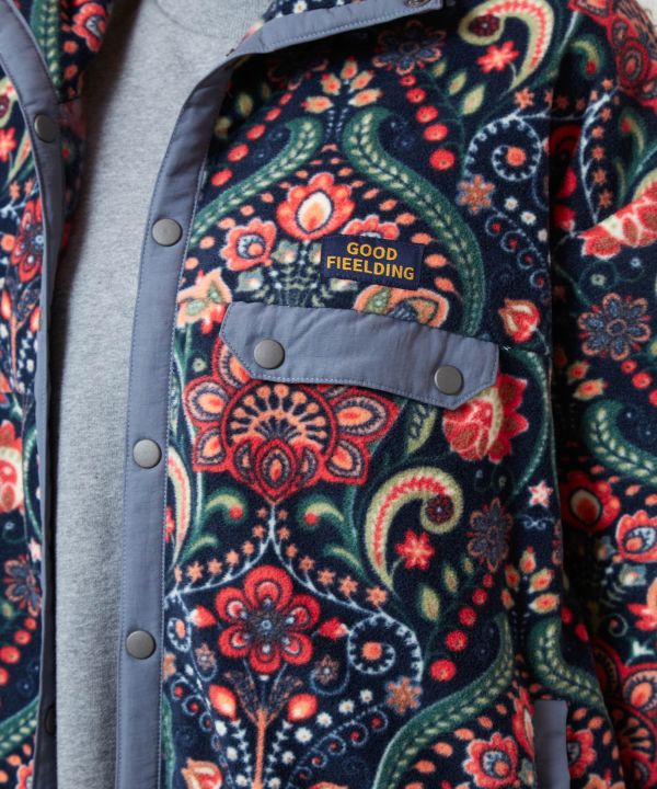 Amina x grn Ethnic Pattern Fleece Jacket