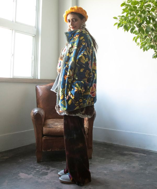 Amina x grn Ethnic Pattern Fleece Jacket