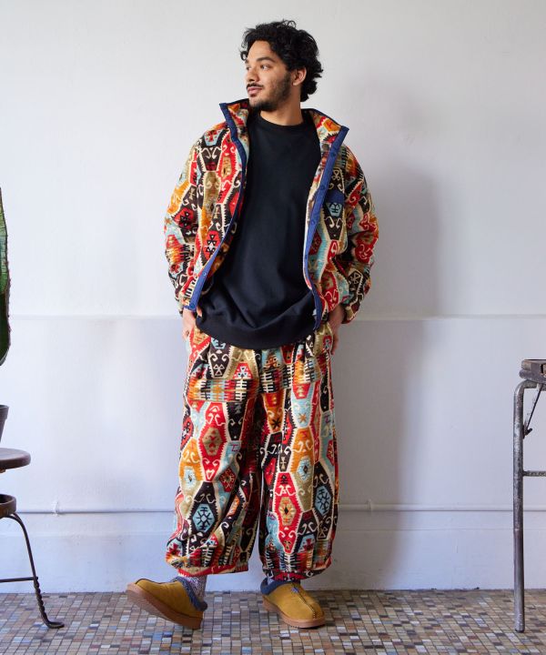 Amina x grn Ethnic Pattern Fleece Jacket for Men