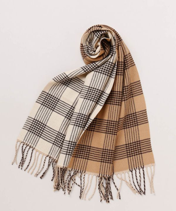 Syal Kotak-kotak Dua Wajah