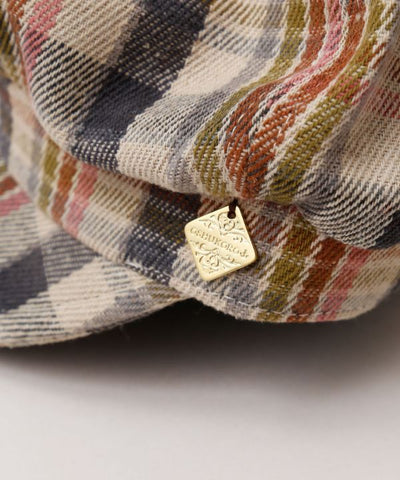 동화 체크 모자