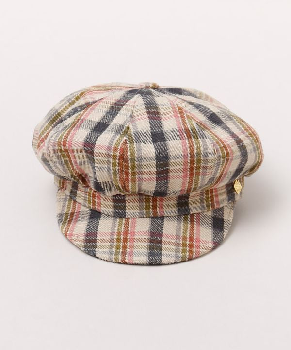 동화 체크 모자