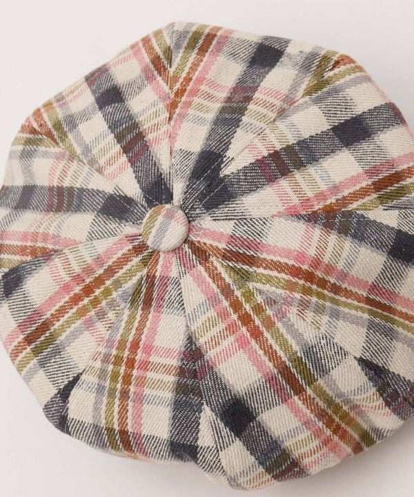 동화 체크 모자