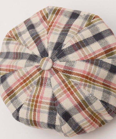 동화 체크 모자