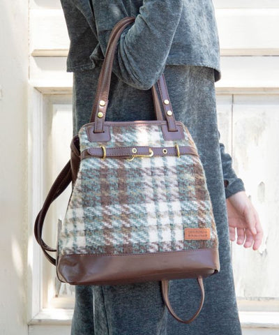 2WAY Check Tote Backpack