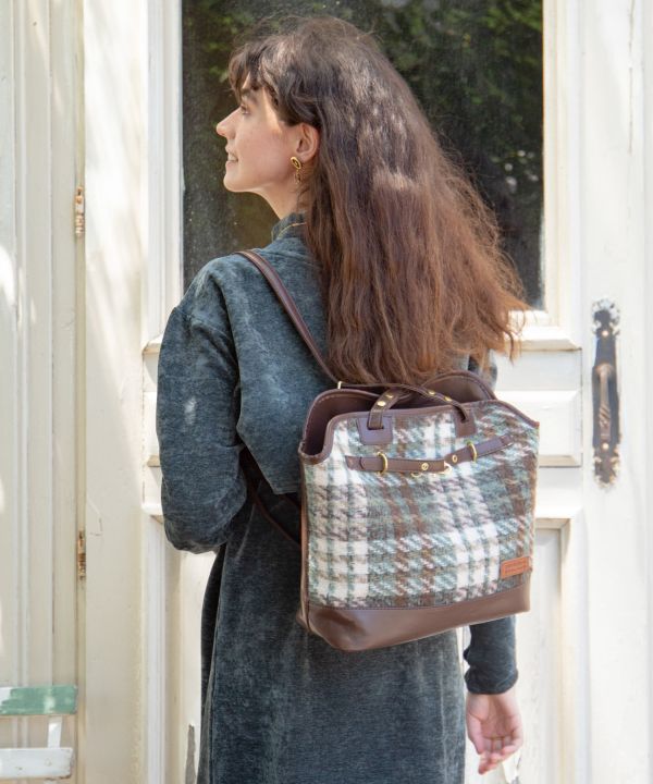 2WAY Check Tote Backpack