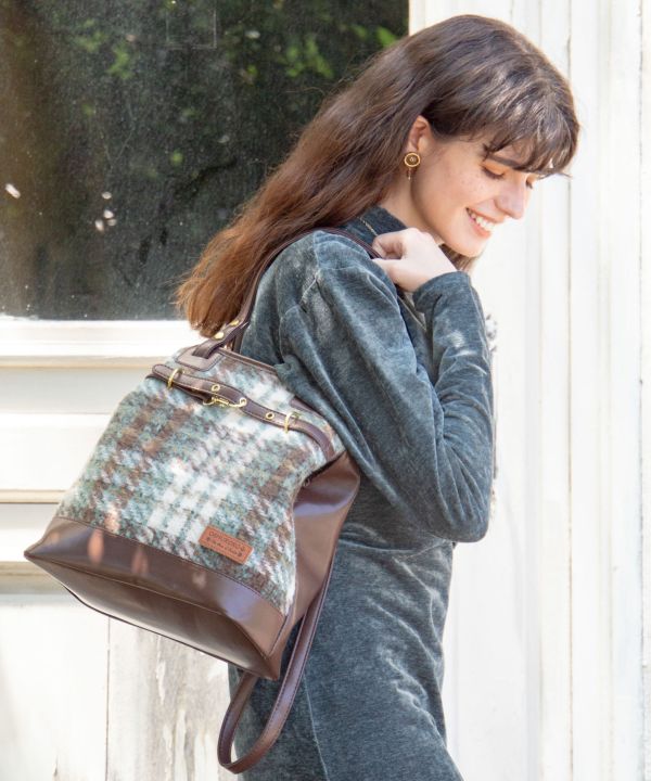 2WAY Check Tote Backpack