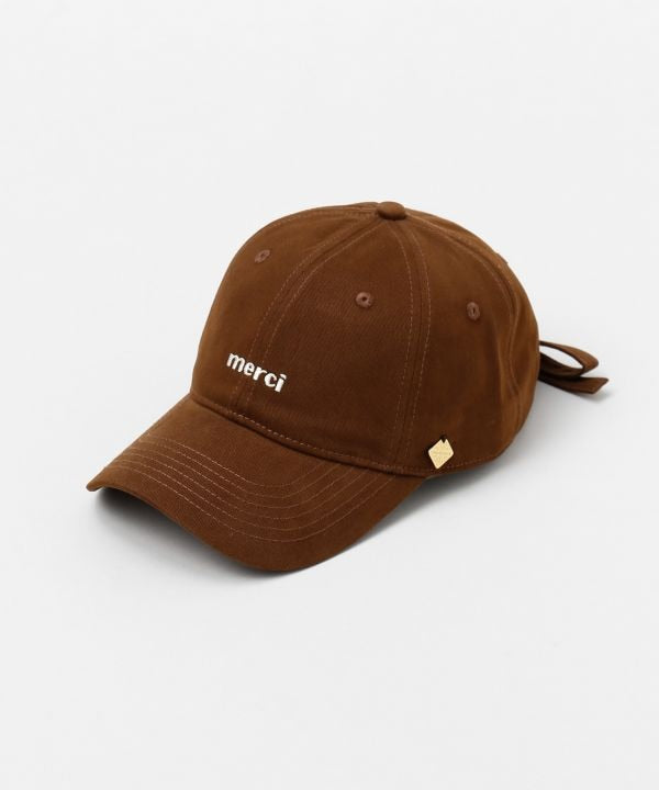 Casquette en coton brodée Merci