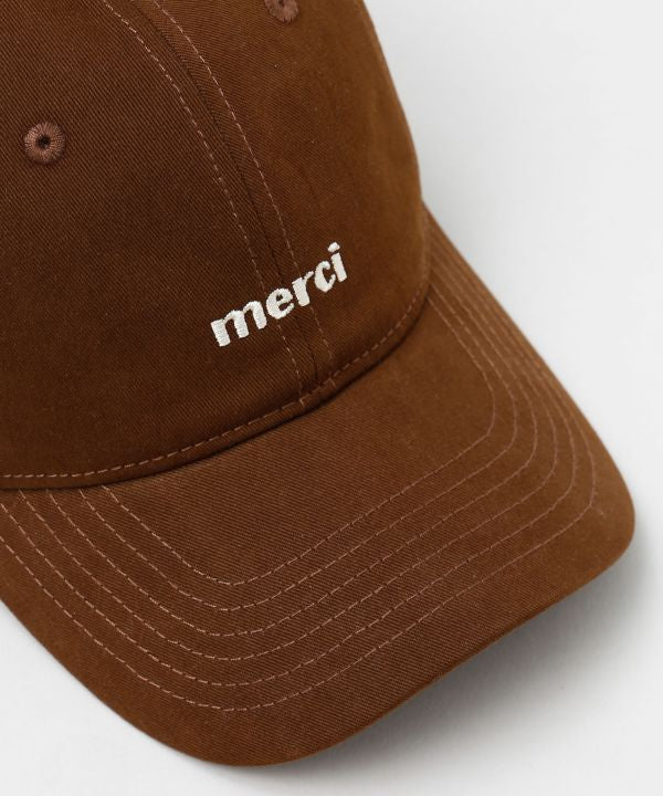 Merci Embroidered Cotton Cap