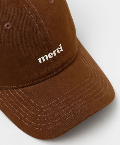 Merci Embroidered Cotton Cap