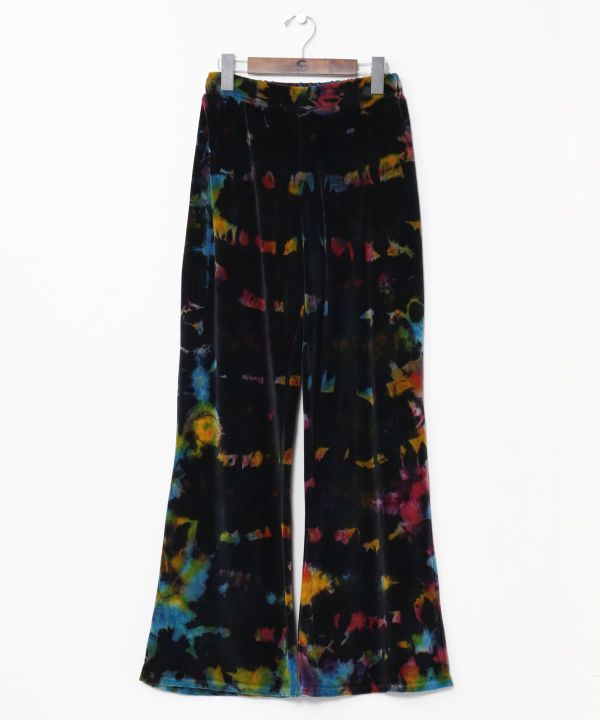 Tie Dye Velor Flare Pants