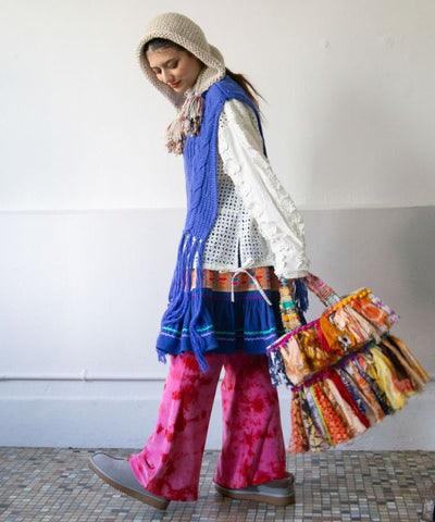 Tie Dye Velor Flare Pants