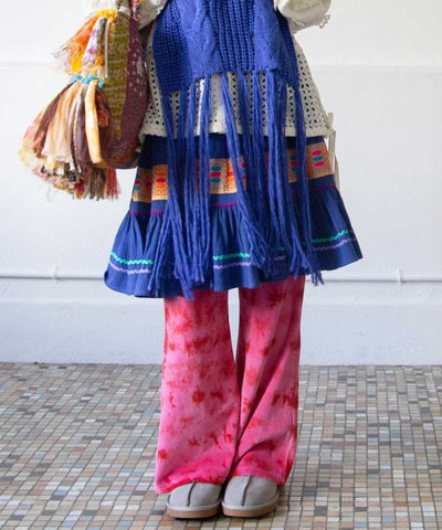 Tie Dye Velor Flare Pants