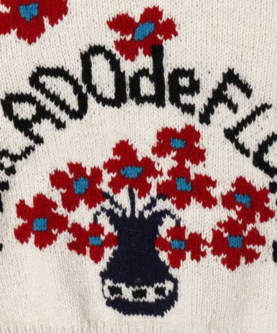 Chunky Hand Knit Floral Sweater