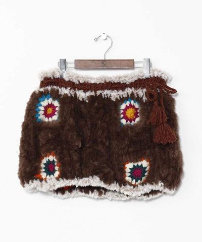 Faux Fur Mini Skirt