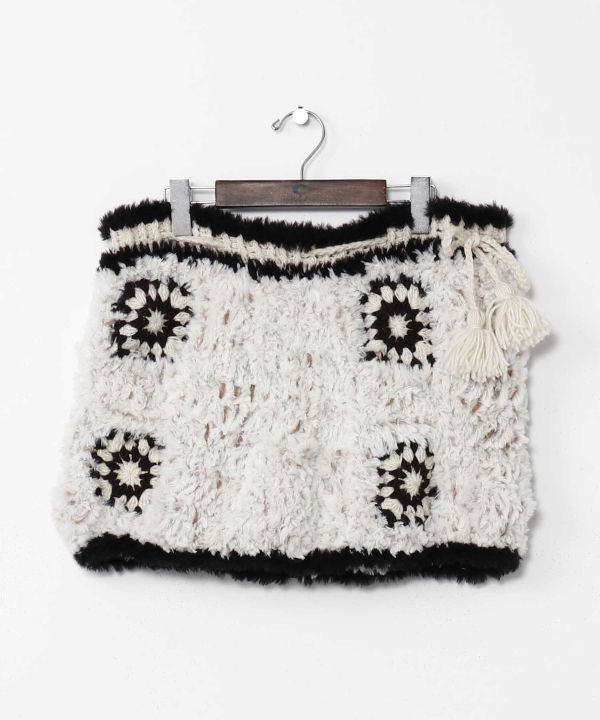 Faux Fur Mini Skirt