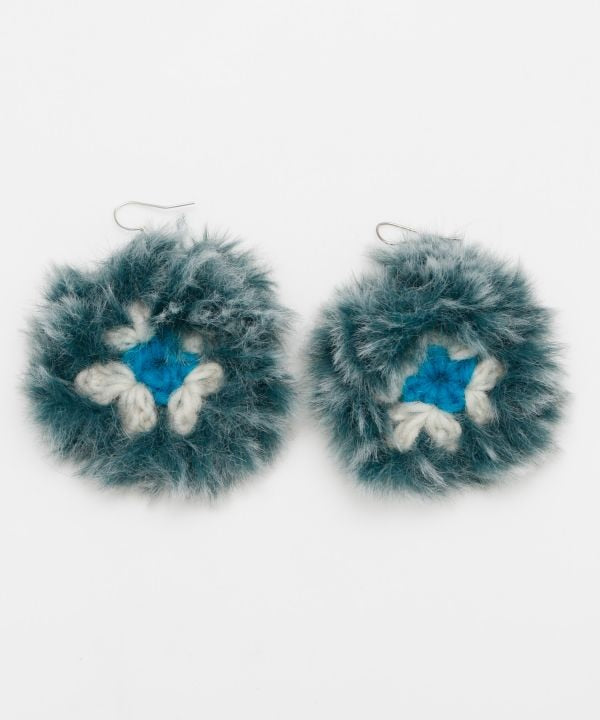 Fluffy Crochet Earrings