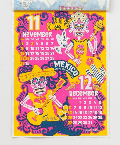 2026 Calendar - Traveling Calavera