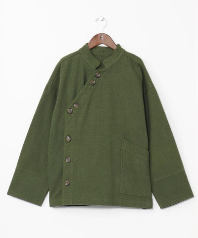 Nomad Style Handwoven Cotton Shirt Jacket